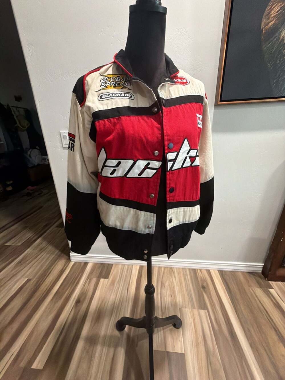 Aelfric Eden Blackair Motorsports Jacket Size S Racing Retro
